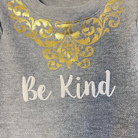 Bonnie Jean Toddler Girl Sweater Dress Metallic Knit Gold Gray 2T Pleats Holiday - Picture 9 of 14